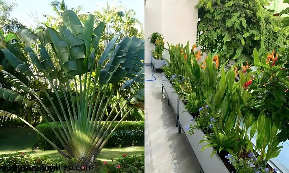 Cây chuối quạt có hình dáng to lớn, vững chắc hơn dòng cây chuối khác