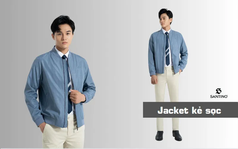 Hình ảnh áo khoác kẻ sọc