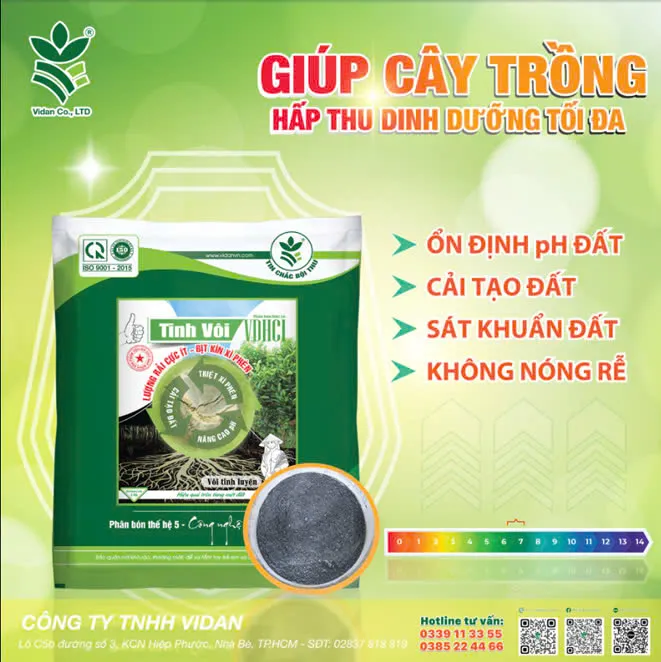 Mô tả hình ảnh quy trình bón vôi và các dụng cụ cần thiết cho nhà vườn, tối đa 125 ký tự