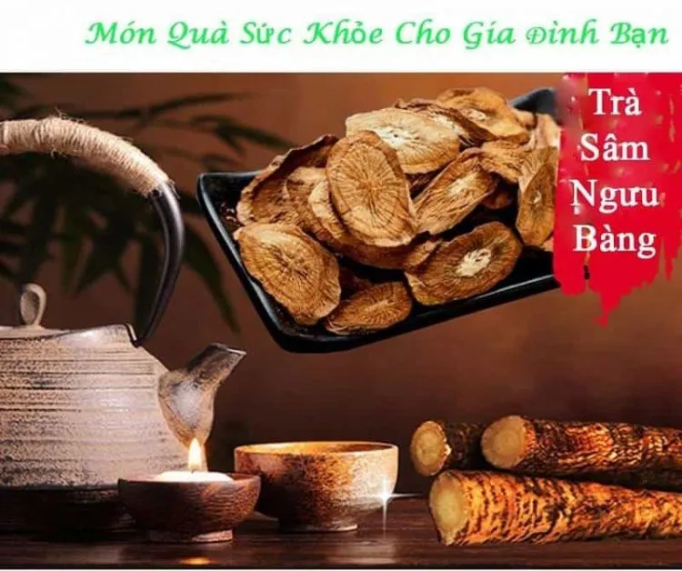 Ngưu bàng khô được dùng làm trà thảo dược mang lại nhiều lợi ích sức khỏe