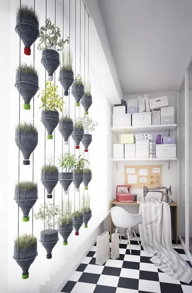 Thiết kế trồng cây từ vỏ chai nhựa bắt mắt, phù hợp không gian hiện đại