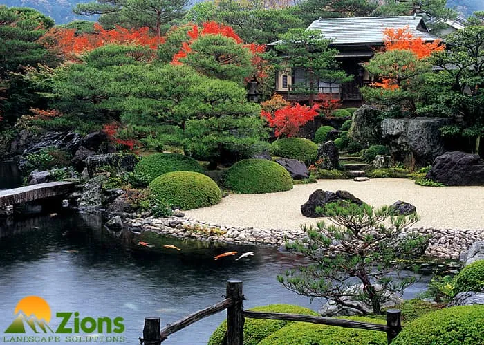 Thiết kế vườn kiểu Nhật Bản với các loại cây cảnh có tác dụng đuổi muỗi tự nhiên.