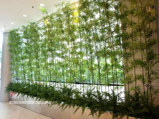 Vẻ đẹp thanh tao của Trúc quân tử được sử dụng để trang trí tiểu cảnh trong nhà