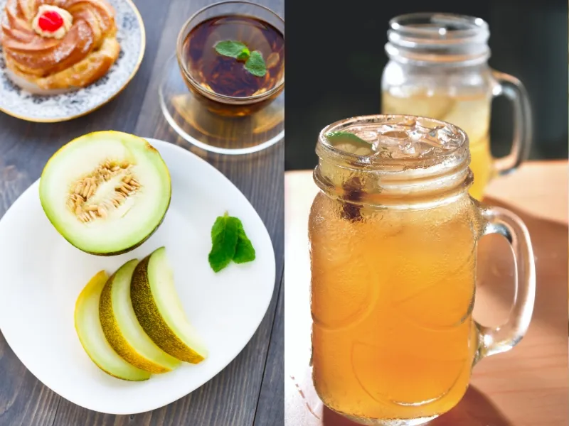 Bột trà xanh tự làm từ lá trà thu hoạch tại vườn