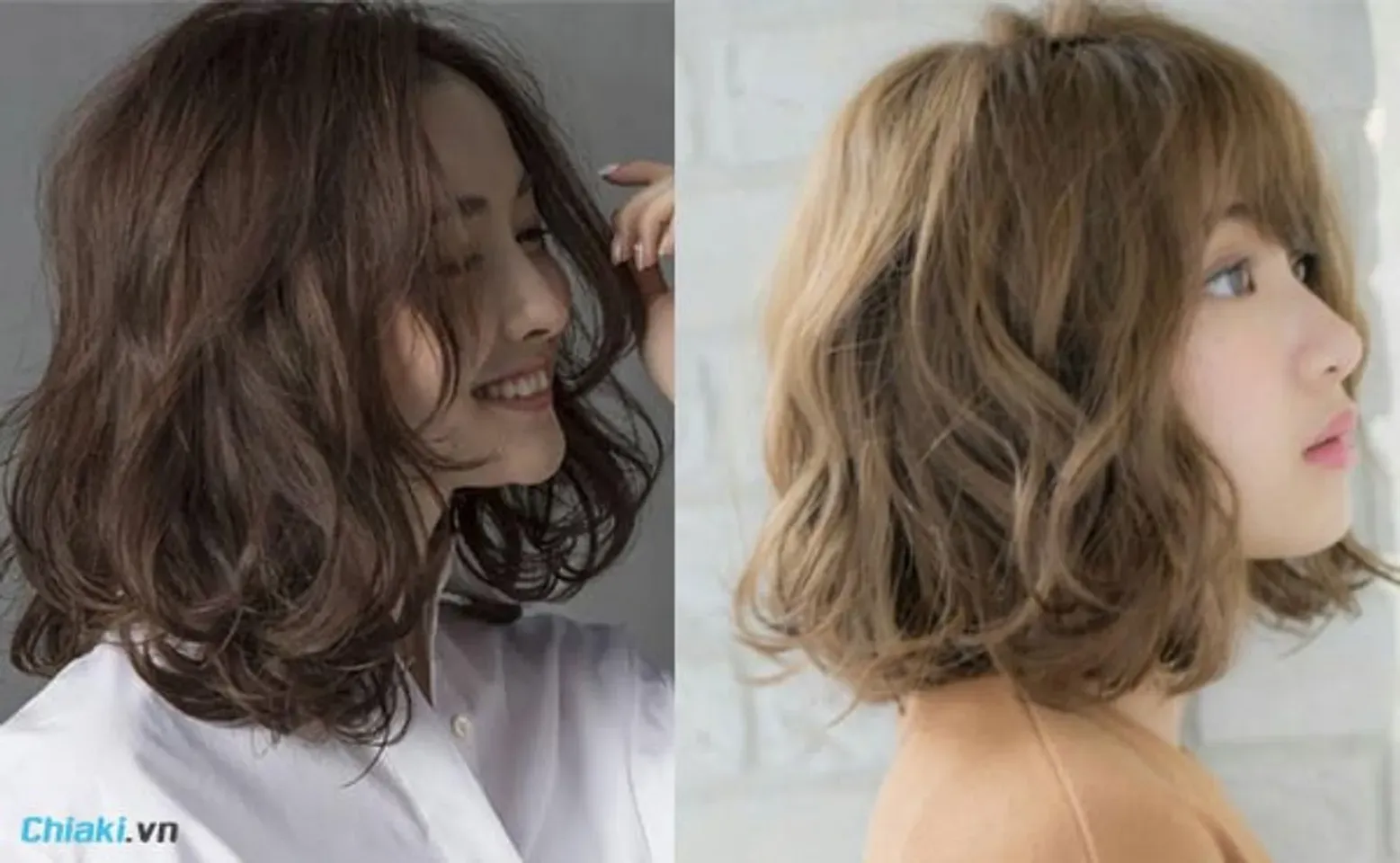 Kiểu Tóc ngắn nữ đẹp uốn xoăn lơi