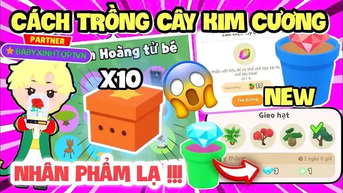 Minh họa quy trình chuẩn bị đất trồng để thực hiện cách trồng cây đào trong Mini World