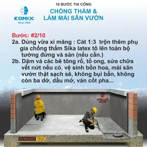 Thiết kế khu vườn trên sân thượng với bồn cây và không gian thư giãn
