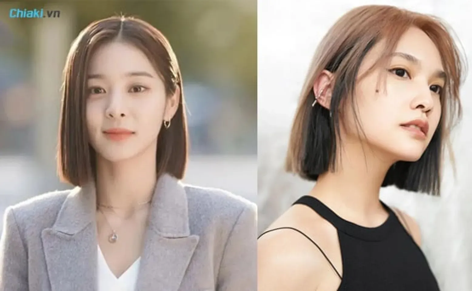 Tóc ngắn nữ duỗi thẳng không mái